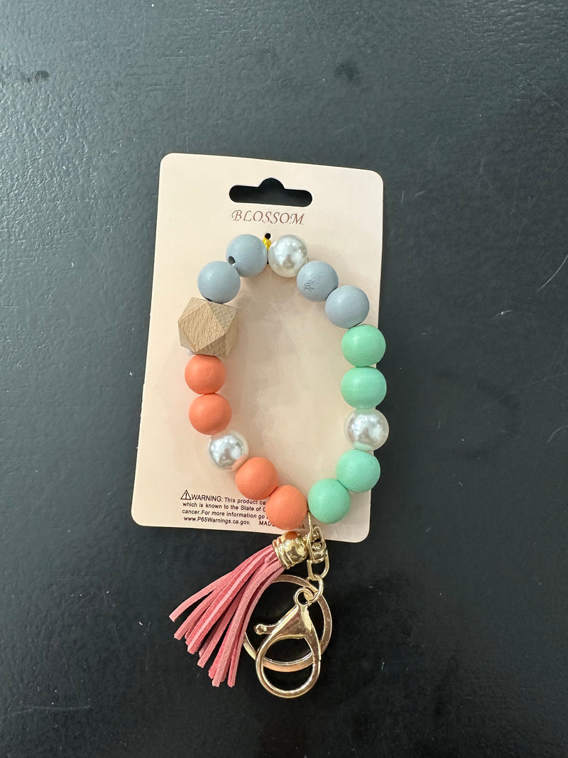 Rounded Beaded Key Chain