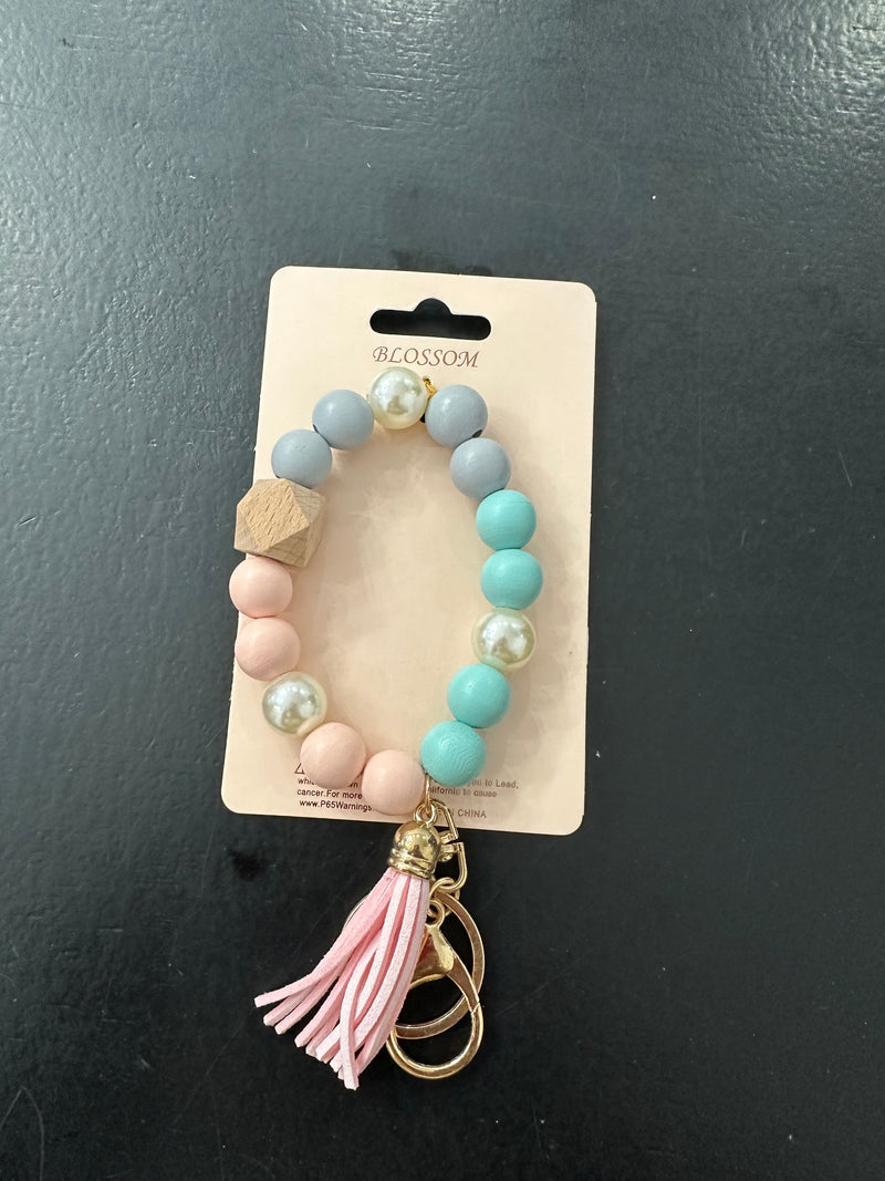 Rounded Beaded Key Chain